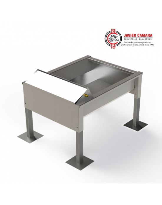 Abreuvoir en acier inoxydable avec pieds -F007-1M
